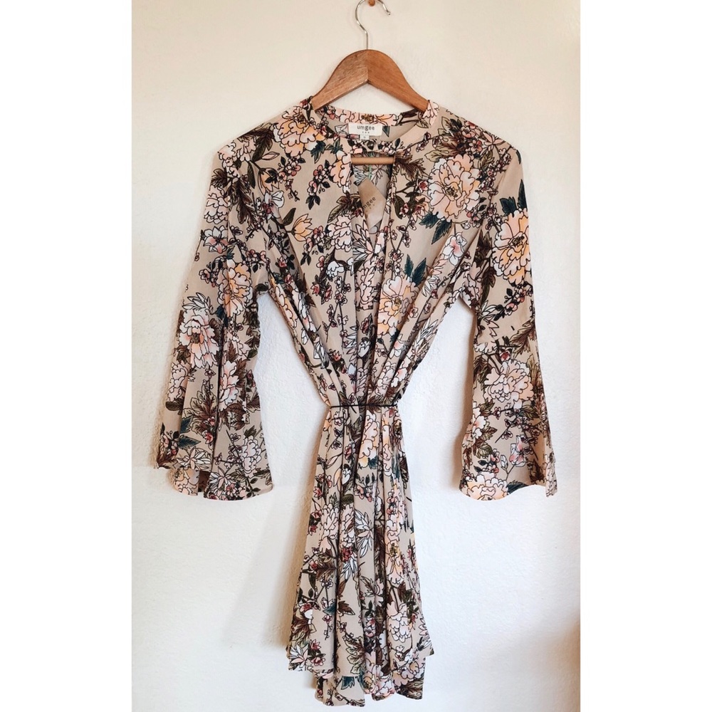 Bell Sleeve Floral Dress